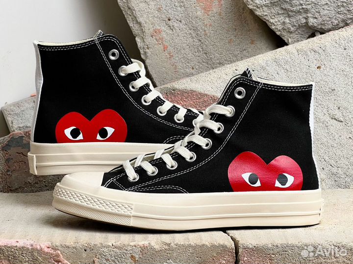 Converse Comme des Garcons Play Black High