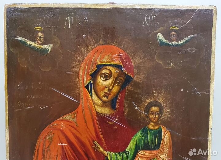 Икона Смоленская Богородица Одигитрия 19 век