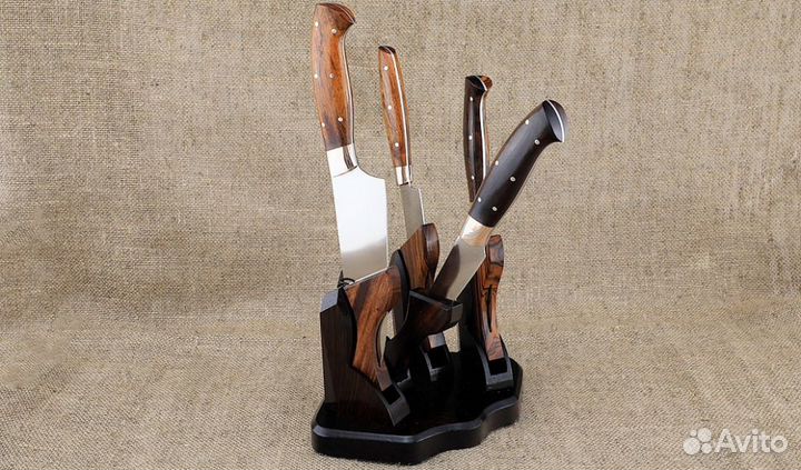 Премиум набор из четырёх ножей Шеф S390 рукоять же