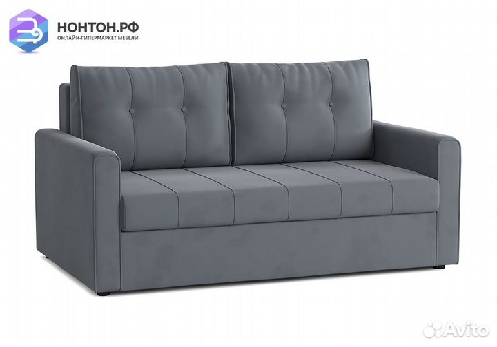 Диван еврокнижка Лео темно-серый