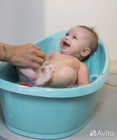 Ванночка со сливом и горкой OK Baby Onda