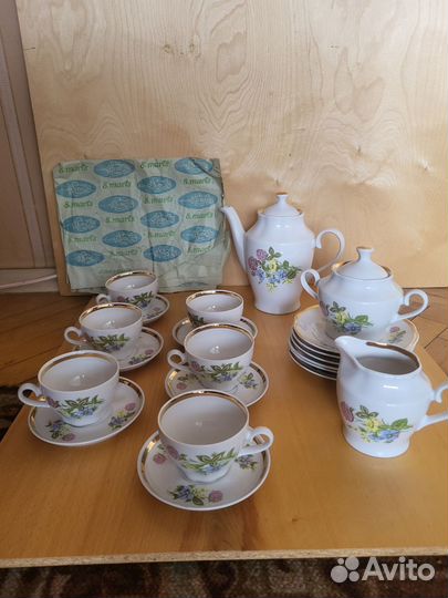 Сервиз чайный Рижский фарфоровый завод новый