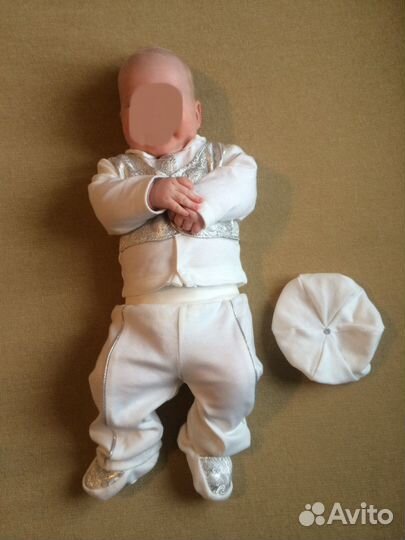 Костюм праздничный для младенца крестильный