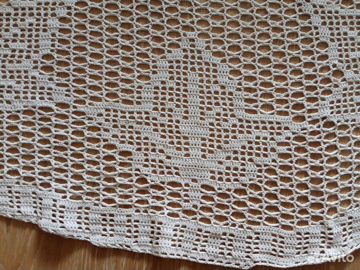 Вязаная скатерть крючком