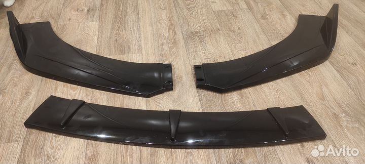 Сплиттер(губа) переднего бампера универсальный