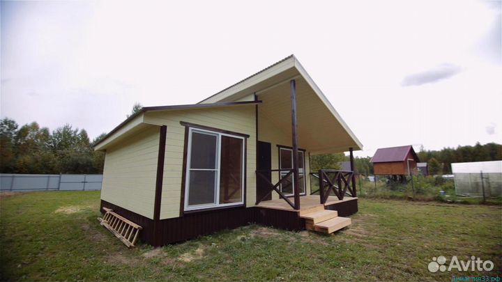 Каркасный дачный домик 7 на 7