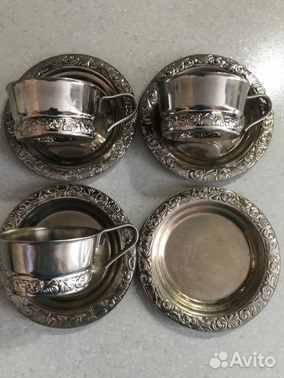 Подстаканники ретро, мельхиор