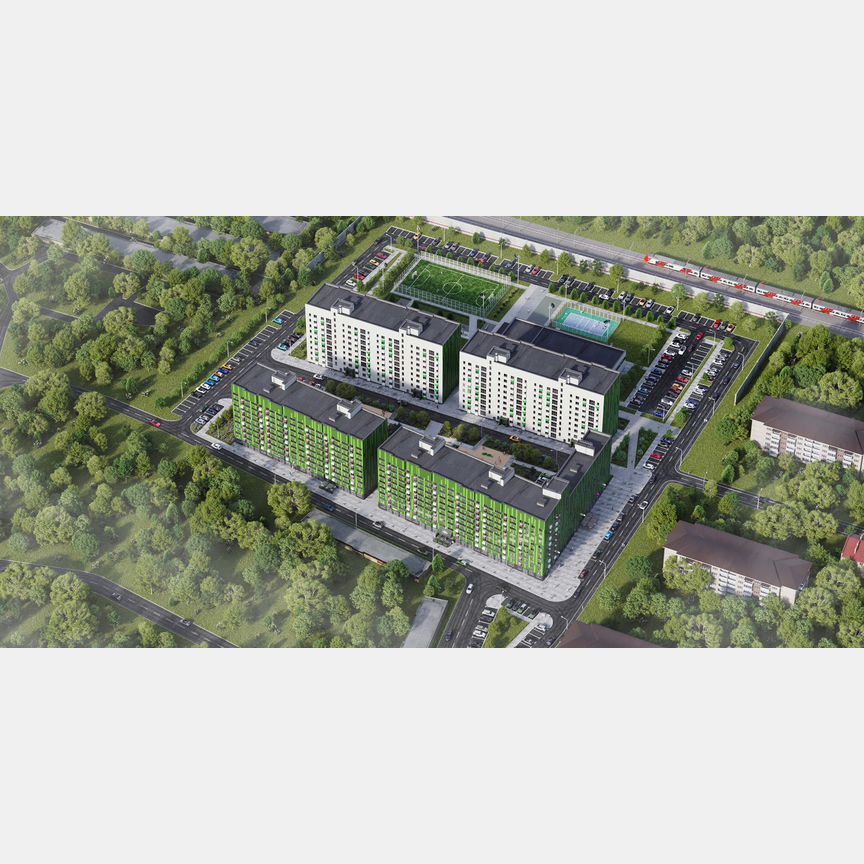 2-к. квартира, 61,9 м², 6/9 эт.