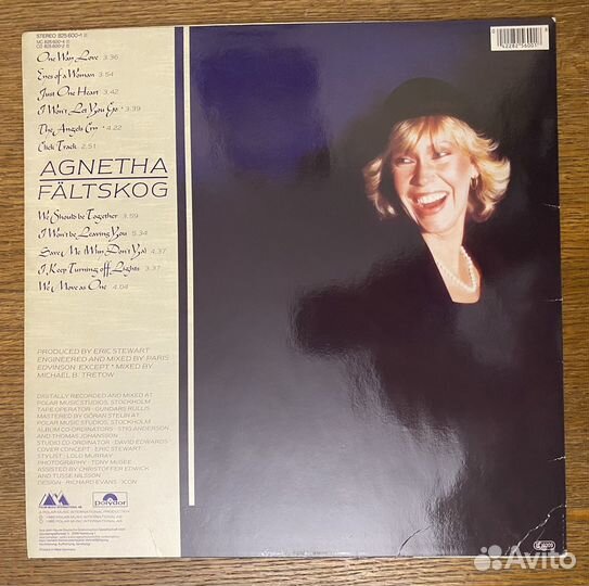 Пластинка Agnetha Faltskog 1985г