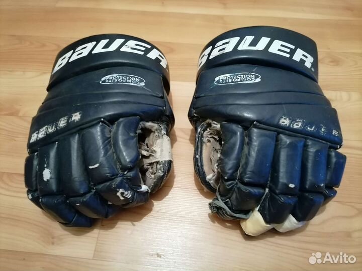 Краги хоккейные размер 14 bauer