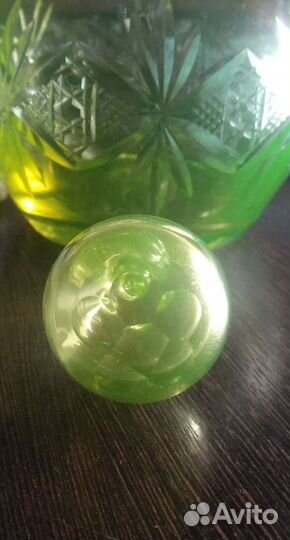 Графин Урановое стекло Антиквариат