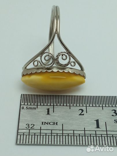 Янтарь кольцо с янтарем