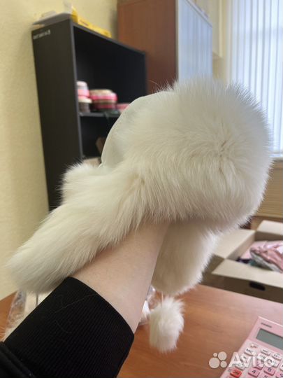 Шапка песец и кожа детская