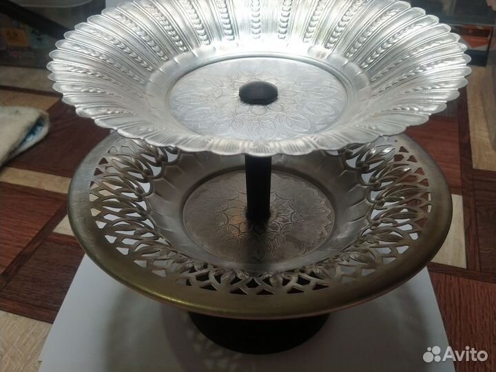 Ваза для фруктов на ножке СССР