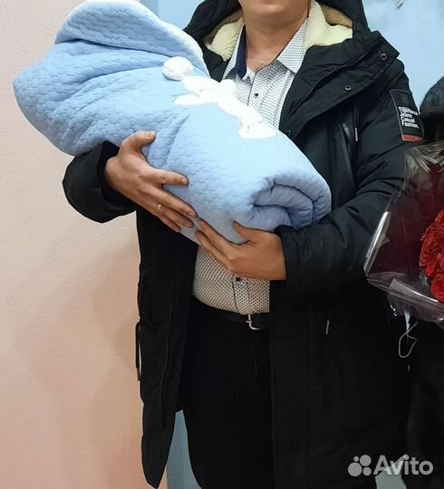 Конверт на выписку для мальчика осень зима