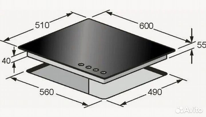 Варочная панель Kaiser KCG 6394 W Turbo Romb