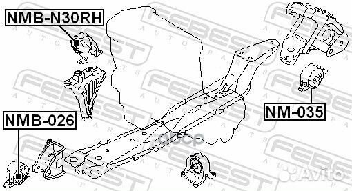 Сайленблок правой подушки двигателя (гидравличе