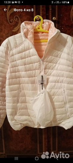 Двусторонний пуховик 46-48-50 новый весна осень