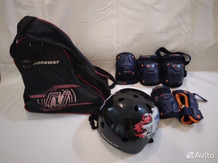 Роликовая защита комплект со шлемом и рюкзаком