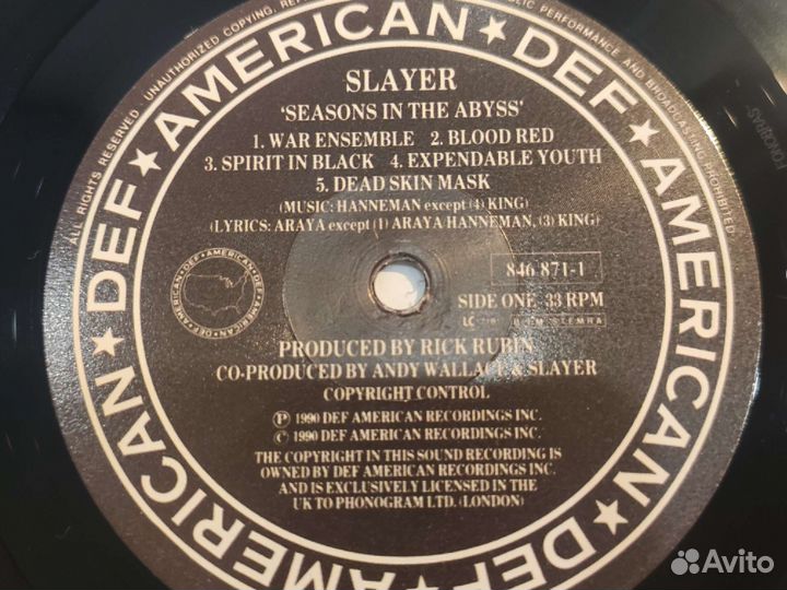 Slayer - Seasons in the abyss