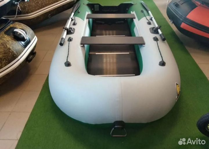 Лодка пвх Тритон 360 Sport серый/зелёный