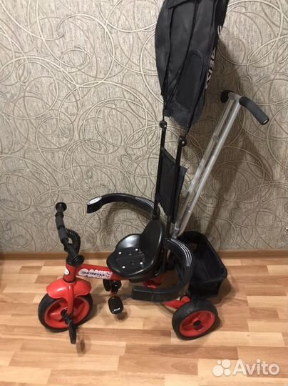 Детский велосипед с родительской ручкой