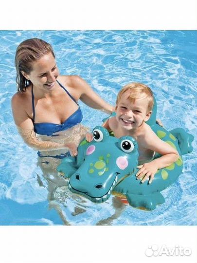 Новый круг для плавания Крокодил, от 3 лет