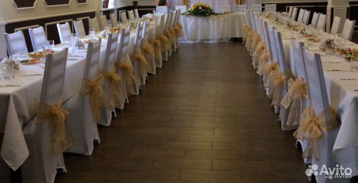 Праздничные скатерти,салфетки на стол, чехлы,банты