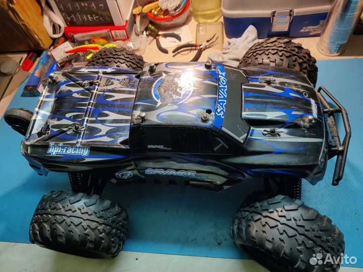 HPI Savage flux 1/8 Машина + запчасти из описания