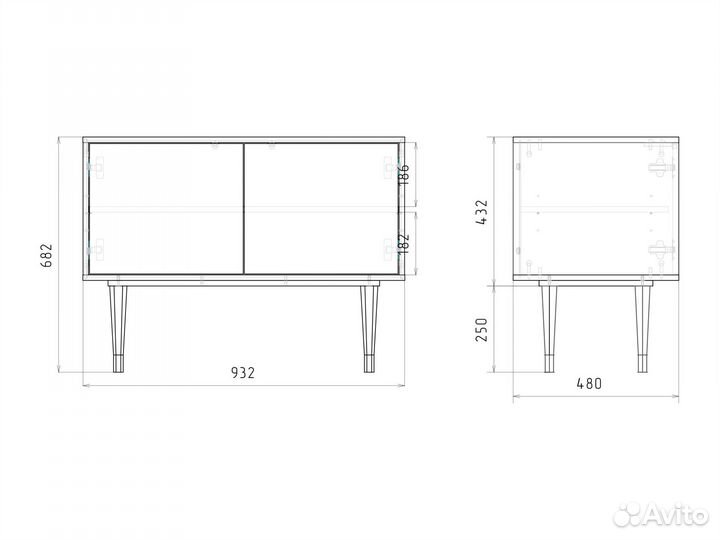 Комод Storyz S1 Bronze Crossroad - Белый