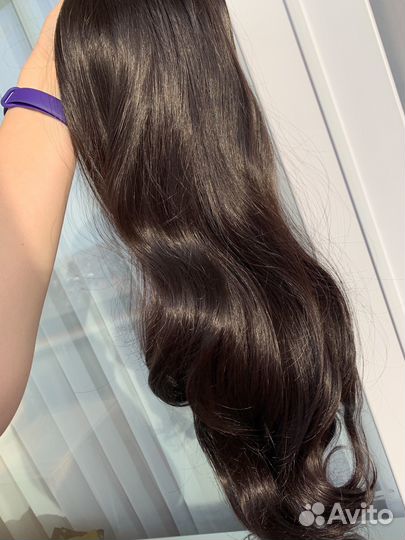 Темно-каштановый накладной хвост