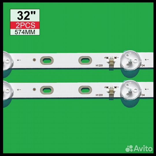 Led подсветка 2х6 6V к тв dexp H32D7000E, 32D7100Е