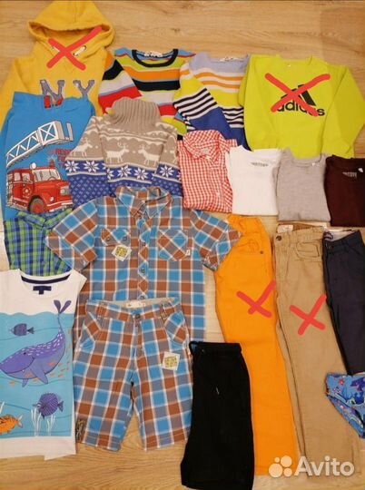 Пакет одежды на мальчика размер 110