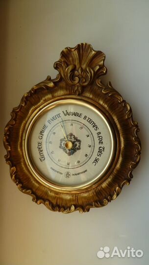 Барометр, основание бронза, золочение, середина хх