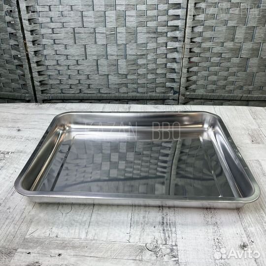 Поднос металлический глубокий