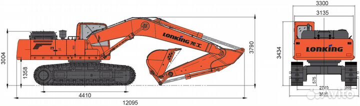 Гусеничный экскаватор Lonking CDM6550, 2023