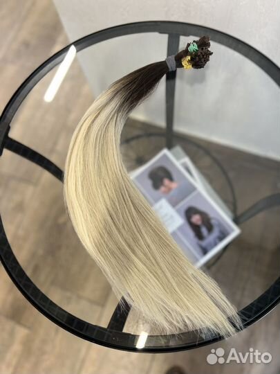 Волосы для наращивания 50 см блонд