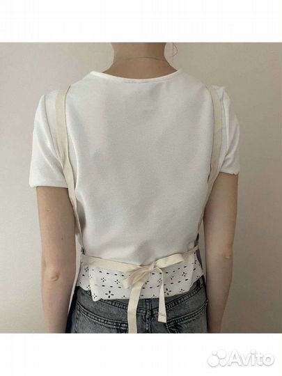 Новый фартук кухонный льняной