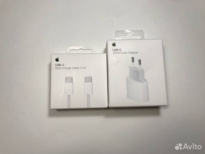 Блок Apple 20w/ Кабель Lightning/ Кабель Type c