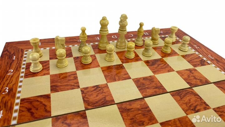 Игровой набор 3 в 1 Шашки-шахматы-нарды деревянный