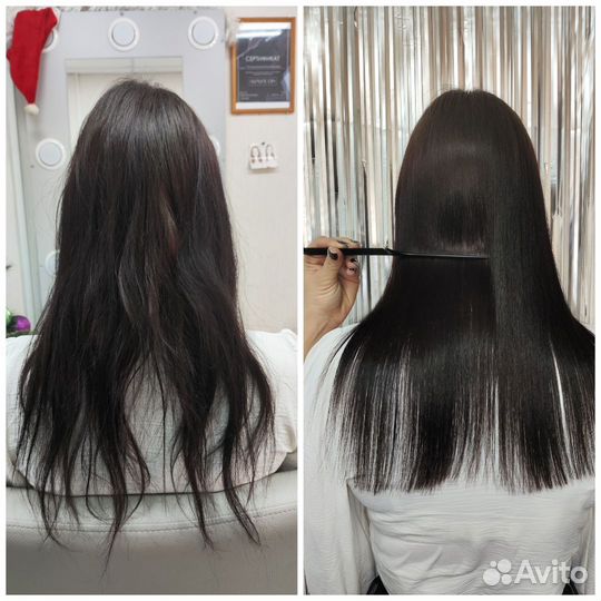 Кератиновое выпрямление волос /ботокс