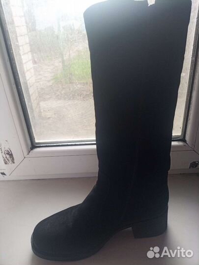 Сапоги замшевые новые