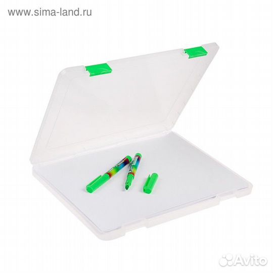 Папка для документов А4, с зелеными защелками, 230