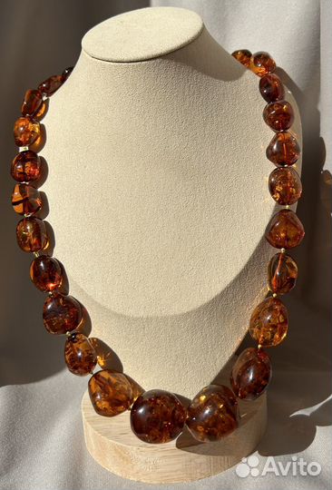 Бусы янтарные