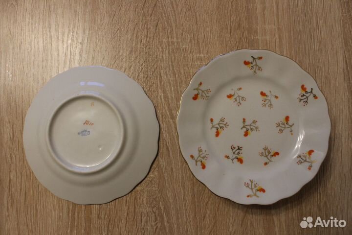 Пирожковые тарелки, блюдца ссср,лфз, Дулево