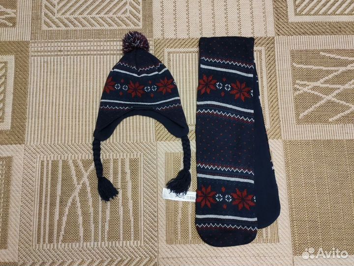 Комплект шапка и шарф для мальчика