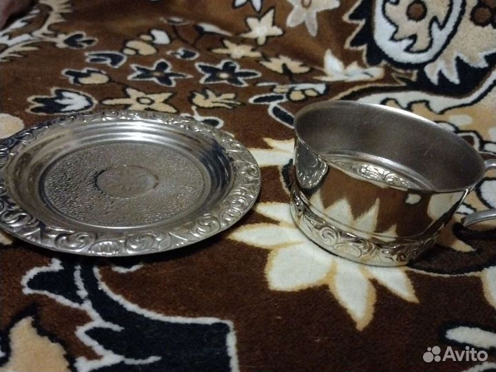 Подстаканник мельхиоровый