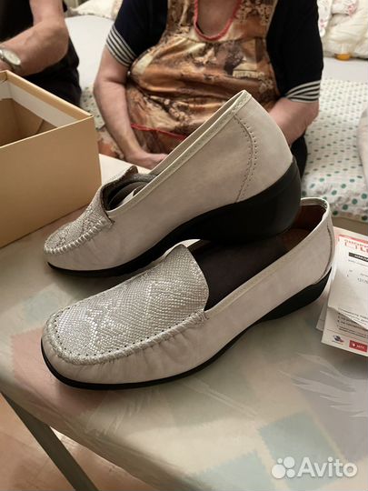 Мокасины Jurgen Hirsch 39 из блестящей кожи кожа