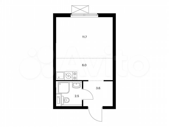 Квартира-студия, 23,8 м², 5/17 эт.