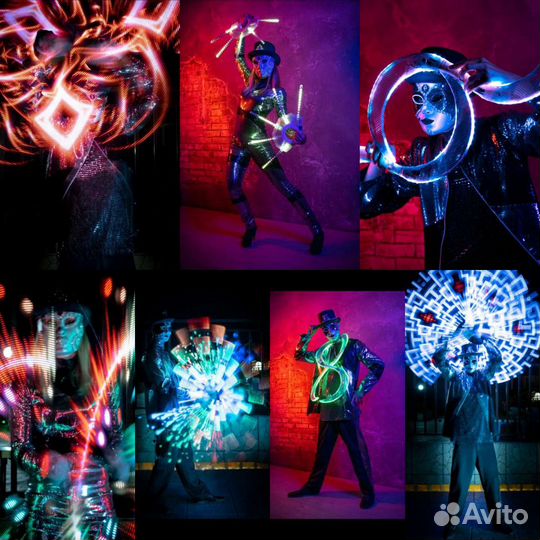 Световое шоу Мимы Ходулисты Артисты Сочи Праздник